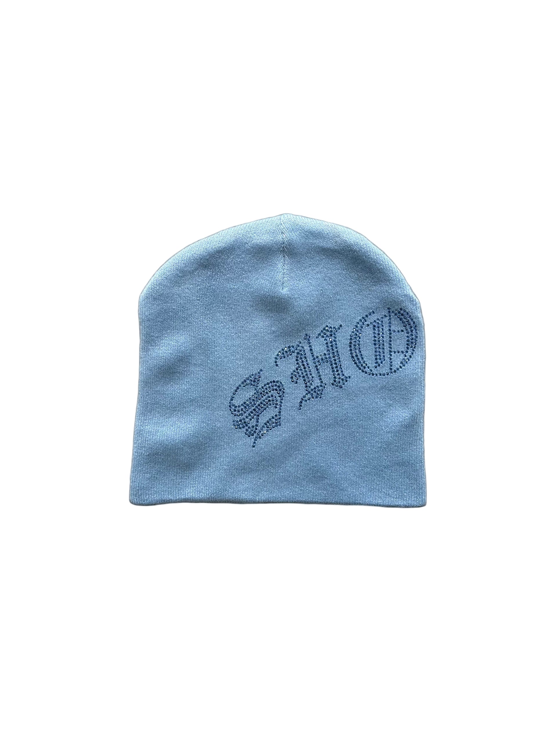 ‘LIGHT BLUE’ RHINESTONE BEANIE
