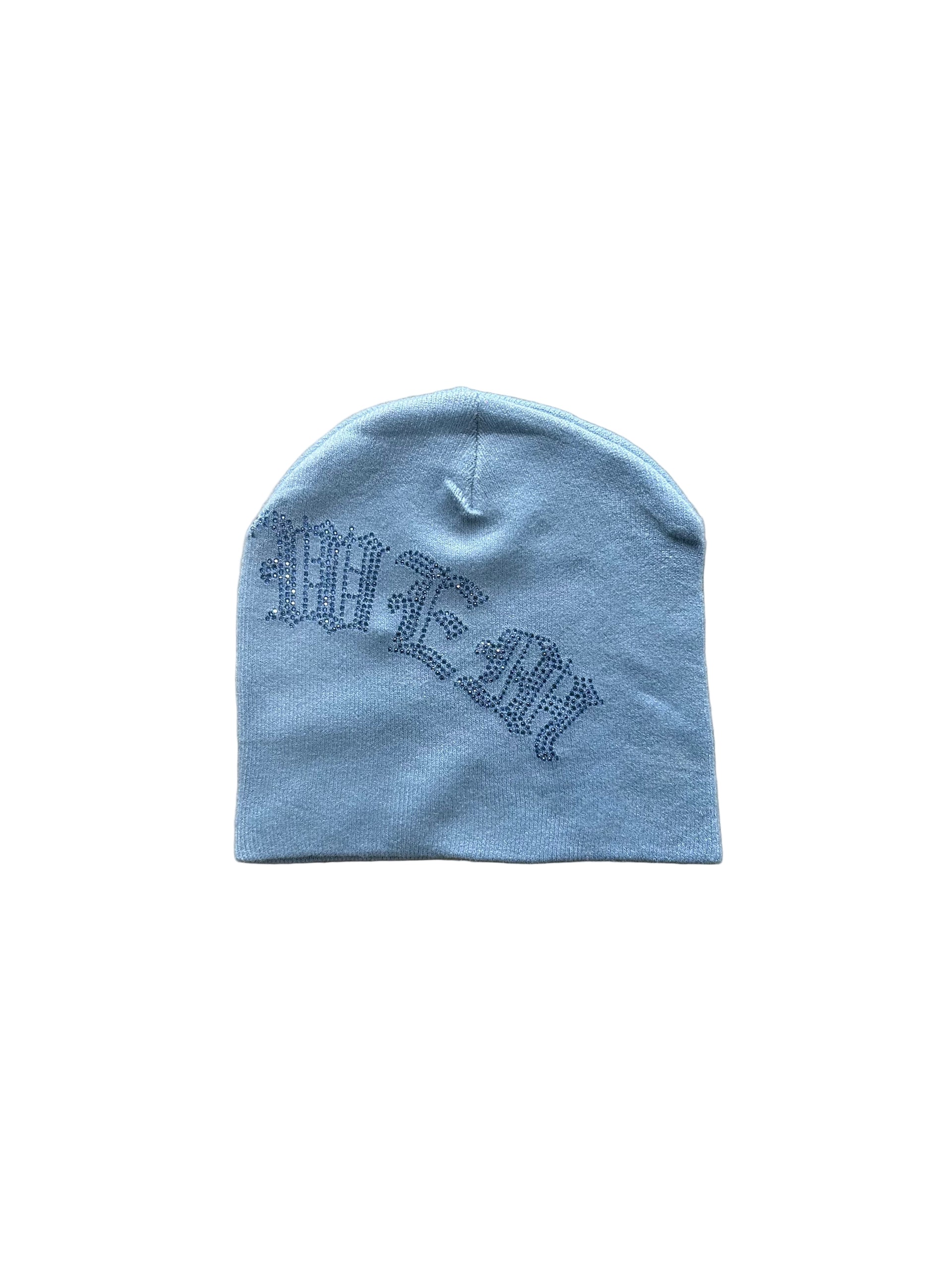 ‘LIGHT BLUE’ RHINESTONE BEANIE