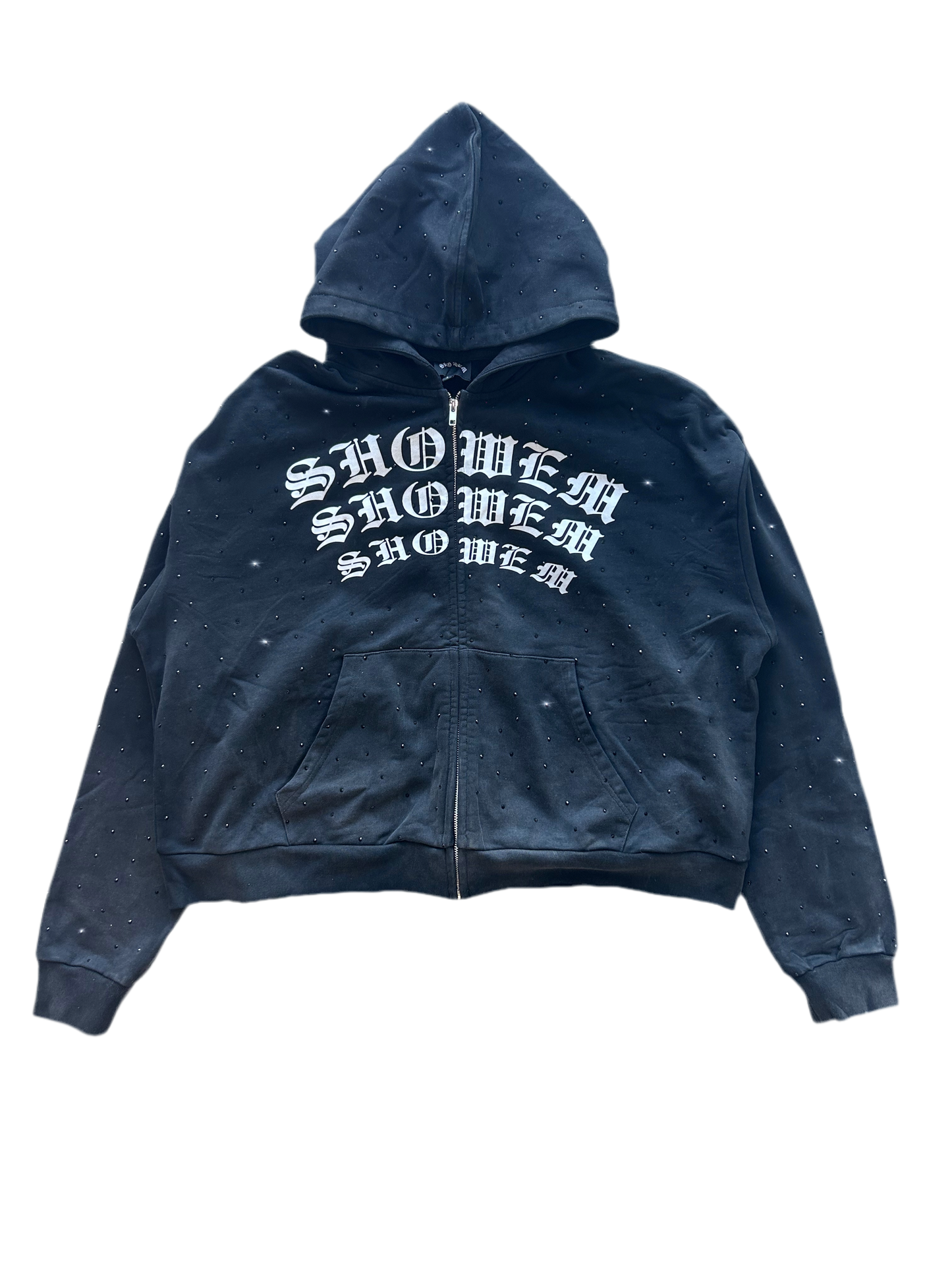 SHOWEM ‘MIDNIGHT’ RHINESTONE ZIP UP